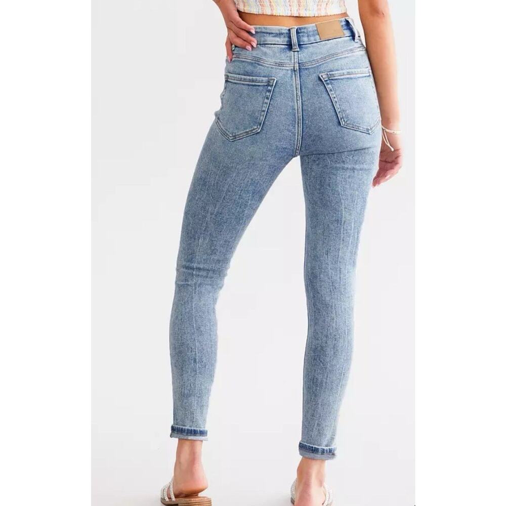 BKE Billie Jeans High Rise Ankle Skinny Mosley Light  Women’s 24 X 27 - Picture 3 of 16